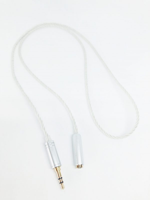 Kevlar Core Stereo 3.5mm Extension Lead - Silver - Image 2